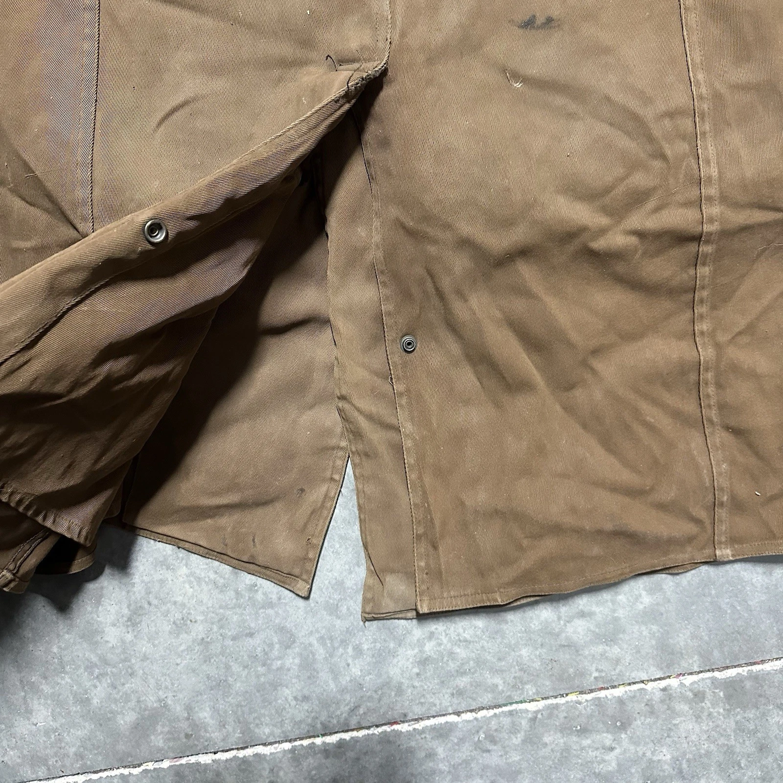 Vintage 30s Laskinlamb Full Length Barnstormer Canvas Lined Jacket Coat Size 40 image 11