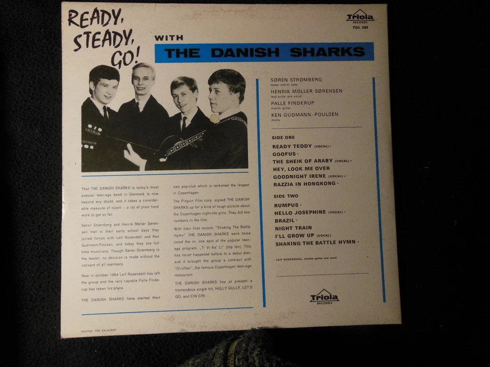 THE DANISH SHARKS - Ready, Steady, Go! , ORIGINAL D Triola LP - Bild 2 von 4