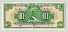 HAITI 10 Gourdes 1971, P-203a, NO PREFIX, 971271, Original a/UNC to UNC. H3