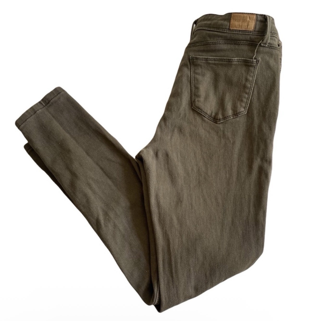 | Women&rsquo;s Olive Green Skinny Distressed Jeans Size 9 (juni