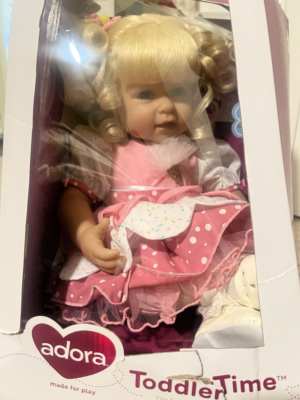 20" Toddler Time Doll by Adora NEW in BOX Blond Hair Baby Doll Blue Eyes