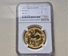 2023 AUSTRALIA GOLD 1 oz. $100 PHOENIX  NGC MS70 - PERTH MINT 5775.00 per troy oz
