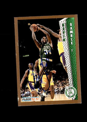 Kevin Gamble 1992-93 Fleer Celtics authentic autographed card