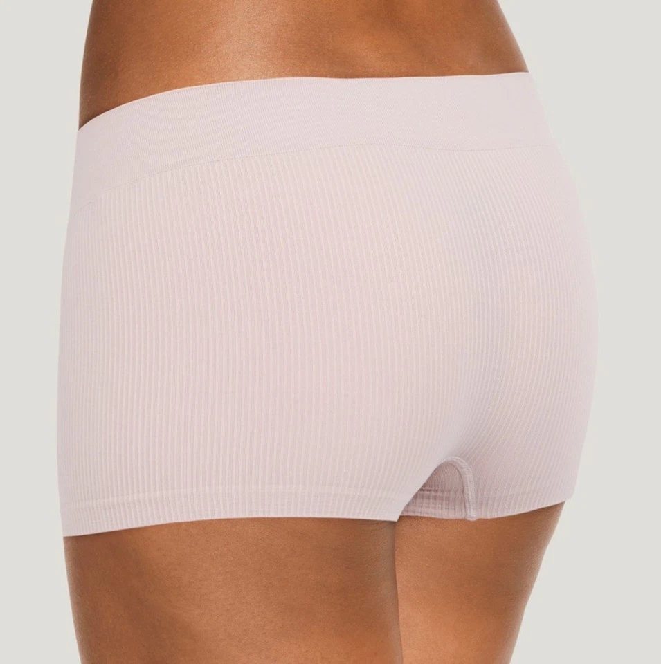 JOCKEY Mujer Acanalado Boyshort Rosa Rubor Ropa Interior Panty Sin Costuras Nylon Talla L Foto 2 de 4