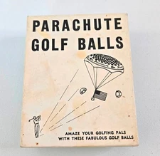 Vintage 1965 Parachute Golf Balls, Gag Gift Leister Game Company - NEW / UNUSED!