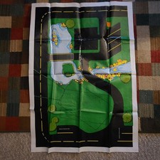 1975 Vinyage Mattel Playmat Vinyl Panel 24"x36" MADE IN USA Hot Wheels Matchbox