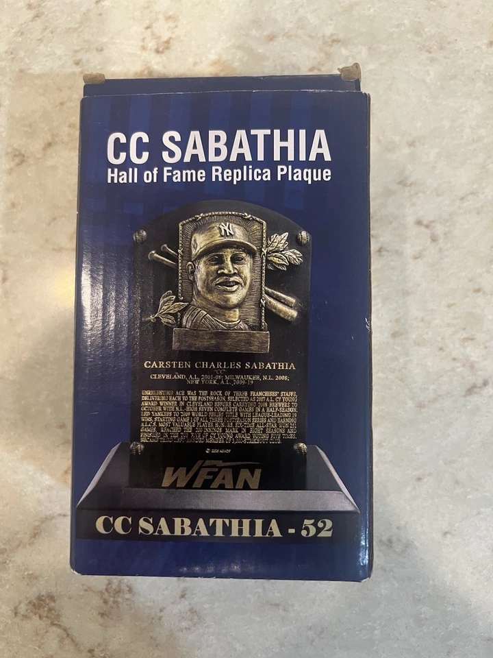 CC Sabathia名人堂复制品牌匾 - 2025 年纽约洋基队赠品 — 第 3/4 张图片