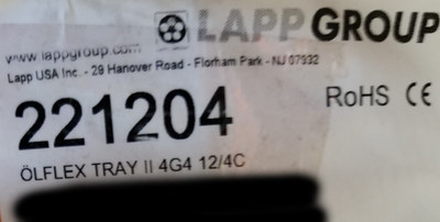Lapp Kabel 221204 12/4C OLFLEX Tray II Flexible Tray Cable TC-ER 1000V Blk/10ft