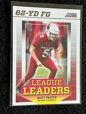 2024 SCORE LEAGUE LEADERS MATT PRATER CARDINALS