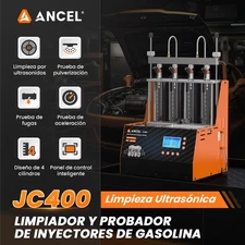 ANCEL JC400 Fuel Injector Cleaner & Tester Ultrasonic Cleaning 4 Cylinder