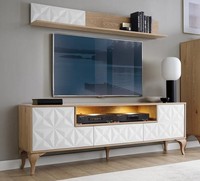 LuxuriöSes Set Tv-Lowboard Wohnzimmer Wandregal MedienmöBel Komplett