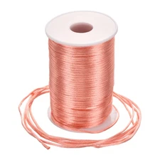 Nylon Satin Cord 2.5mm, 109 Yard Nylon String for Bracelet Peach Pink