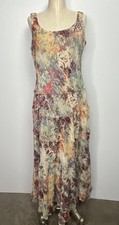 Vintage Nine West Boho Chiffon Maxi Dress Tiered Earthy Festival Cottagecore 12