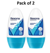 Rexona Mujer’s Ducha Fresco Desodorante Roll On 50 ml x 2 Paquete Doble Aroma Fresco