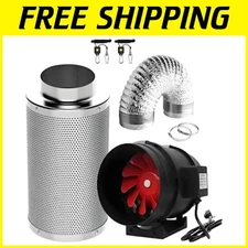 Complete 4" Ventilation System for 2x2/3x3 Grow Tents - Quiet Fan & 25ft Ducting