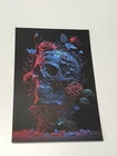 Skull - Skull - Flowers - Blue/Red - Picture/Print (R5A)