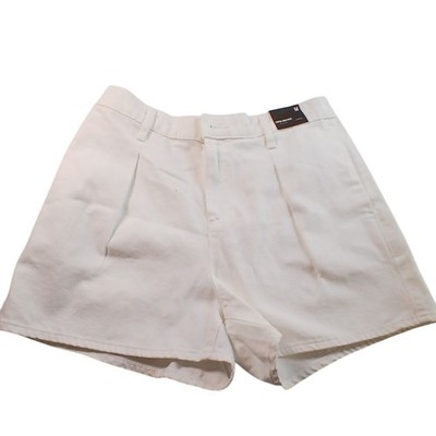 Express Womens New w/Tags White High Rise Elastic Waist Shorts - Size M