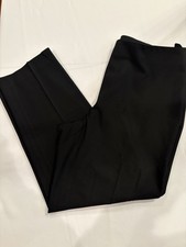 Talbots Black Classic Slim Tapered Side Zip Dress Pants Size 12 Petite