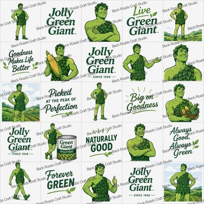 Jolly Green Giant Waterslide Nail Decals Set of 50 Instructions & Bonus JM