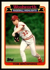 1989 Topps Woolworth Baseball Highlights Tom Browning Cincinnati Reds #9