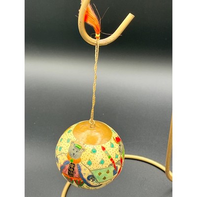 Hand Painted Folk Art Ornament Made in India Mice Mouse King Nutcracker