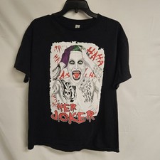 Camiseta negra Her Joker Gildan Escuadrón Suicida Harley Quinn JARED LETO talla grande