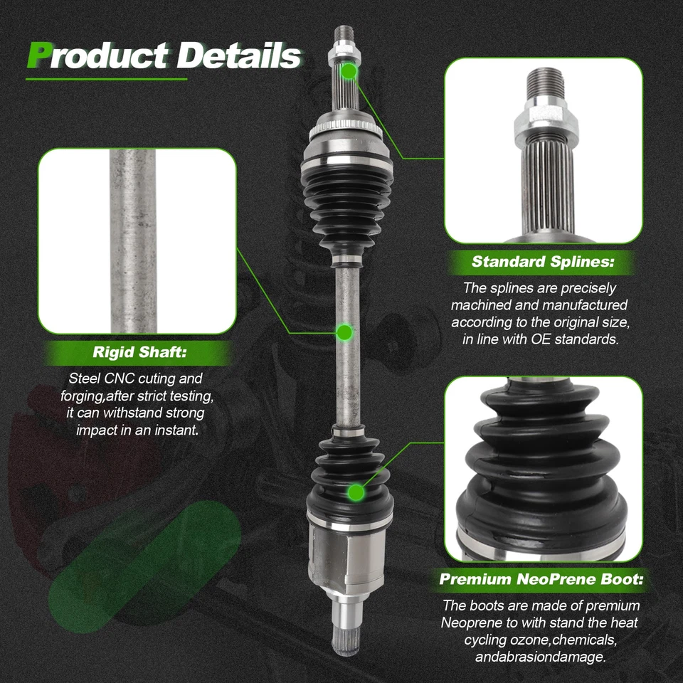 Front Left CV Axle Assembly for Toyota Highlander 09-16 Venza Lexus RX350 RX450H - Image 3 of 4