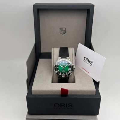 Oris Aquis Date Calibre 400 01 400 7769 4157 Steel Green Dial Men Watch