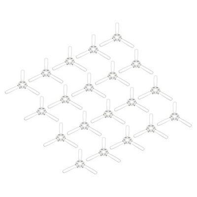 2,4'' Lampenschirm Federclip,20 Stk Metall Befestigung Federclip 3 Gabeln,Silber
