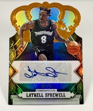 2017-18 Panini Crown Royale Crown Auto Gold /10 Latrell Sprewell #CA-LSP RARE