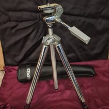 CASPECO Metal Tripod Pan/Tilt Head Adjustable Legs with Case for Camera