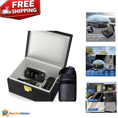 Secure Your Vehicle: Stylish Faraday Box with Pouch for Keyless Entry Protection