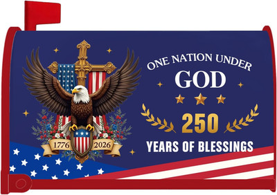 250 Anniversary USA Mailbox Covers Magnetic, America 250th Post Letter Box Cover