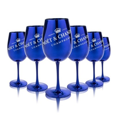 6x Moët & Chandon Champagnerglas 0,59l Chef & Sommelier Gläser Hochglanz Blau Li