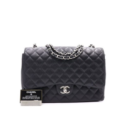 CHANEL Silver Chain Flap Shoulder Bag A58601 152894695