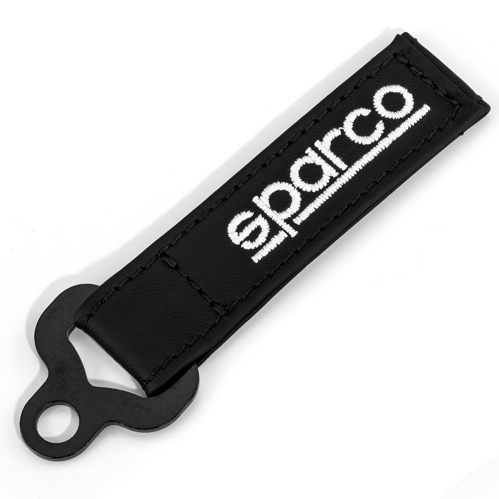 Sparco Leather Key Fob in Black
