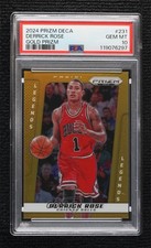 2024-25 Panini Prizm Deca Legends Gold 3/10 Derrick Rose #231 PSA 10 GEM MT 13qb