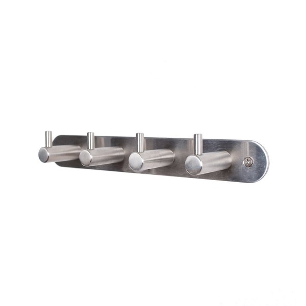 Edelstahl Handtuchhalter Garderobenleiste Hakenleiste 220X30Mm 4Er Wandgarderobe-image