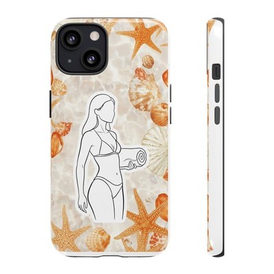 Beach Girl Phone Case | Tough Cover with Seashell & Starfish | iPhone & Samsung