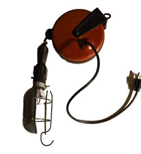 Vintage Sears Craftsman Model 83914 Retractable Shop Drop Work Light 20ft Cord