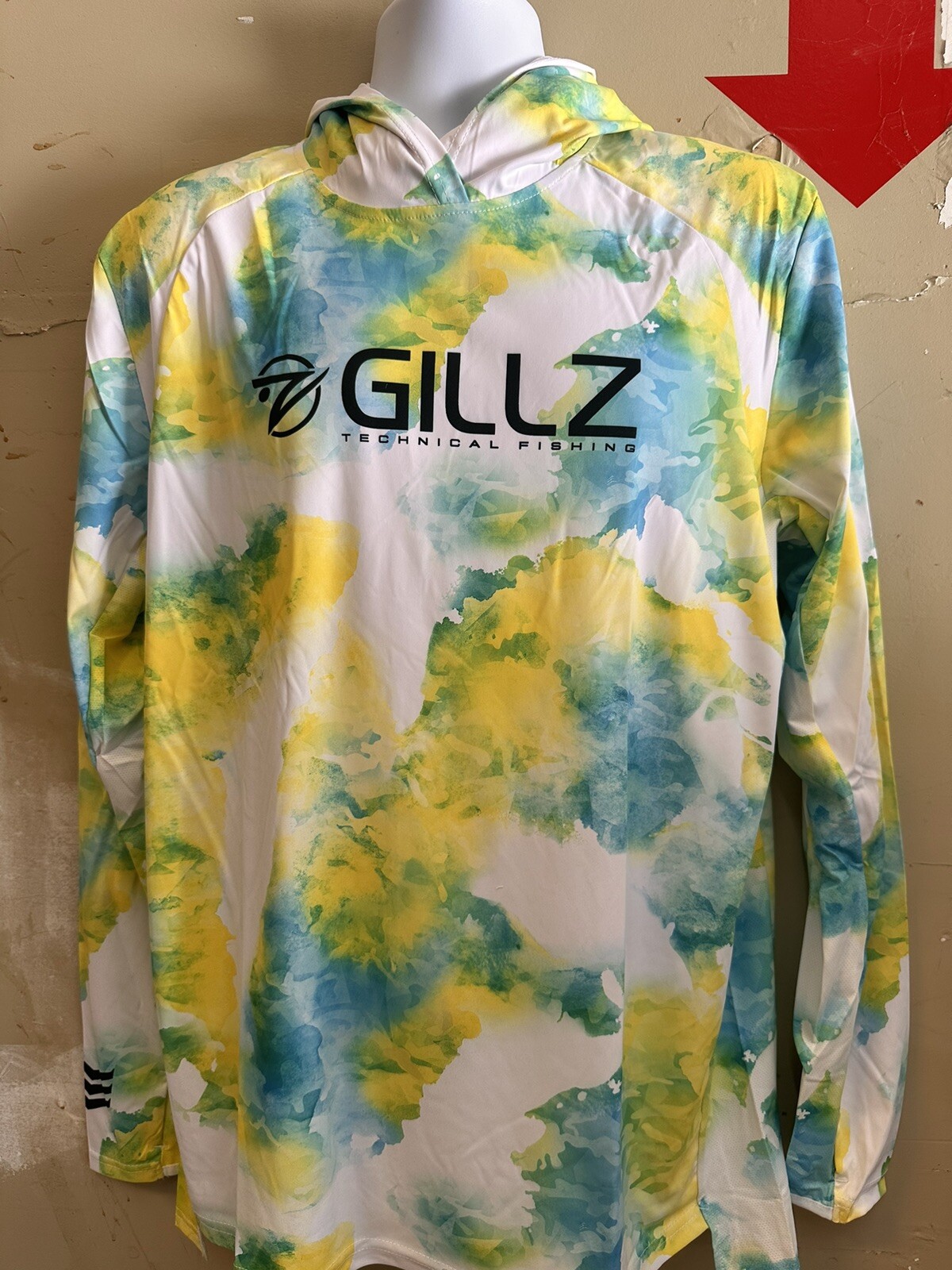 Gillz Technical Fishing Hoodie UV Pullover Sweatshirt Shirt Mahi Yellow