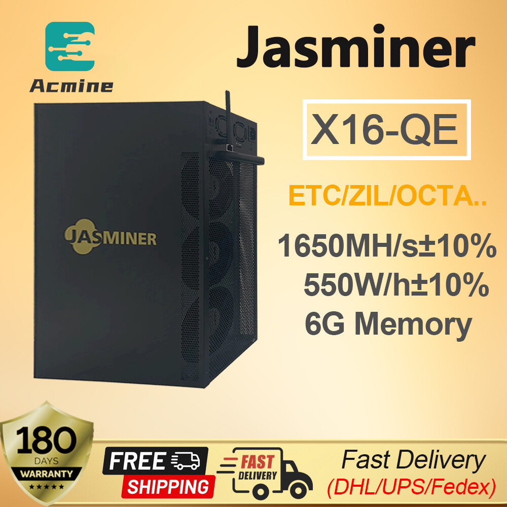 Jasminer X16-QE 1650M 6G 550W PSU Wifi etc ZIL ACTA ETHF Miner with PSU f |  eBay