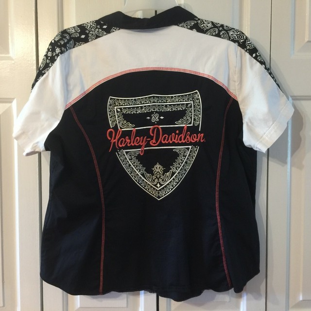 harley davidson womens zip up shirts