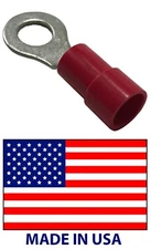 (10) Vinyl Insulated 8 AWG Gauge 5/16" Ring Terminal Crimp Wire Connector USA