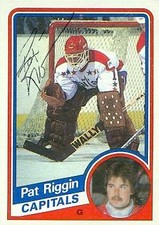 Pat Riggin autographed Hockey Card (Washington Capitals) 1984 Topps #148