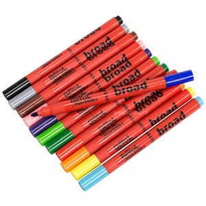 pack of 12 berol pens broad colouring felt tip washable ink school