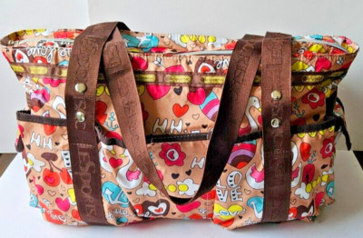 Lesportsac ''Valentines Day'' DELUXE LG WEEKENDER Duffel Bag Diaper Bag MUST SEE
