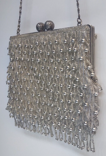 Vintage 1950's Stunning Walborg Metal Chain Fancy Evening Bag Purse 6x7 Elegant - Picture 3 of 17