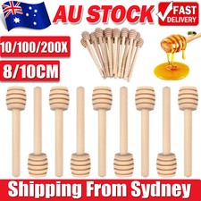 10/100/200X Wooden Honey Dipper Mini Wood Stirring Rod Stick Spoon Dip Drizzler