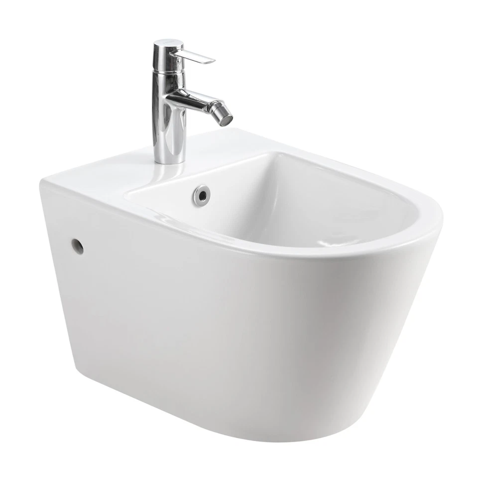 Hänge-WC & Bidet | Drehspülung Toilette Komplettset Tiefspüler WC-Sitz bis 400kg